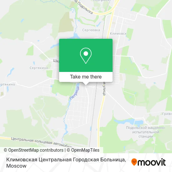 Климовская Центральная Городская Больница map