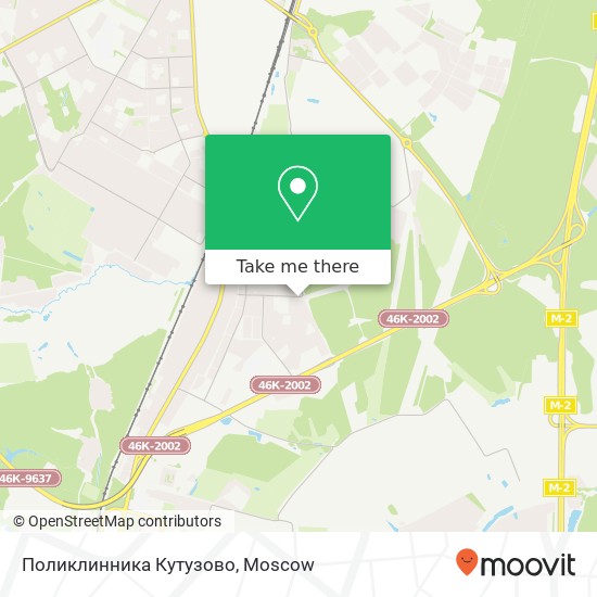 Поликлинника Кутузово map