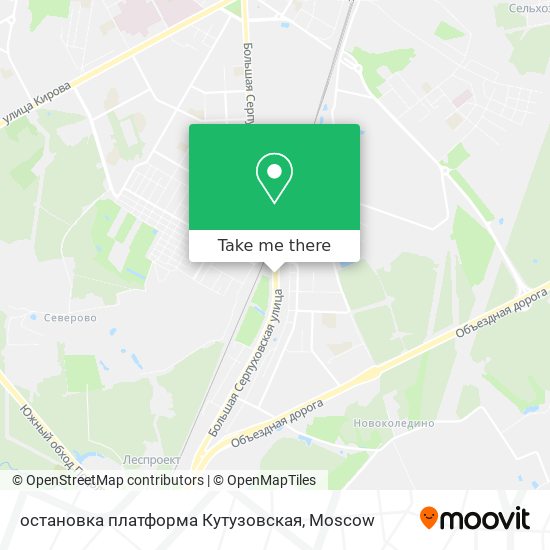 остановка платформа Кутузовская map