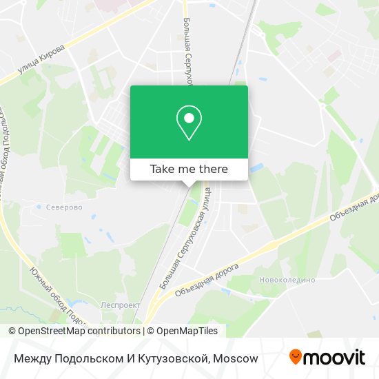 Между Подольском И Кутузовской map