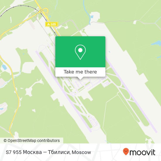 S7 955 Москва — Тбилиси map