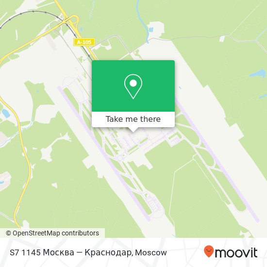 S7 1145 Москва — Краснодар map