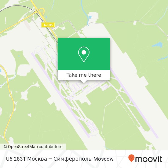 U6 2831 Москва — Симферополь map