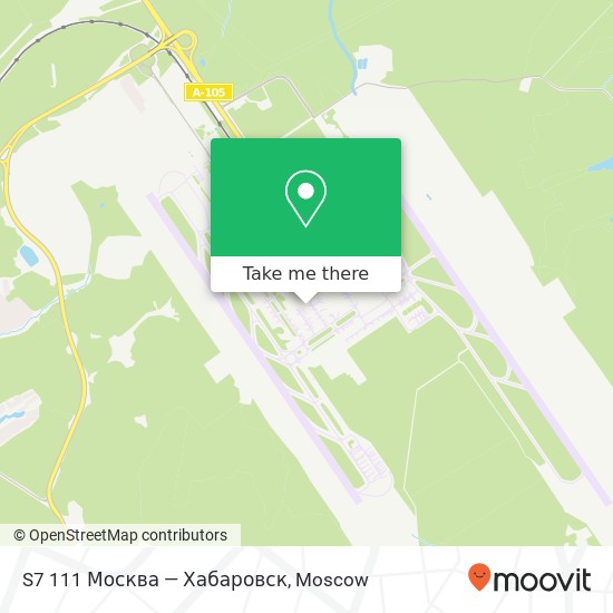 S7 111 Москва — Хабаровск map