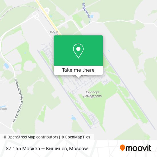 S7 155 Москва — Кишинев map