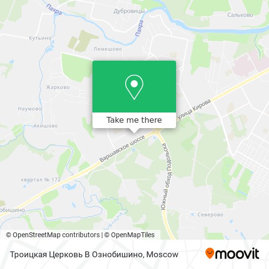 Троицкая Церковь В Ознобишино map