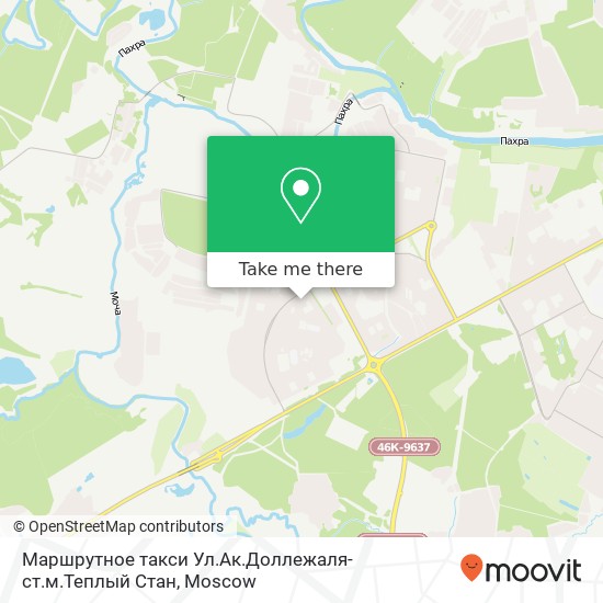 Маршрутное такси Ул.Ак.Доллежаля-ст.м.Теплый Стан map