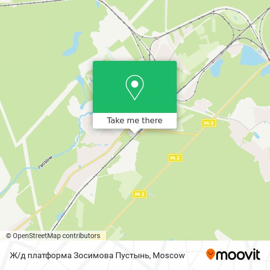 Ж/д платформа Зосимова Пустынь map