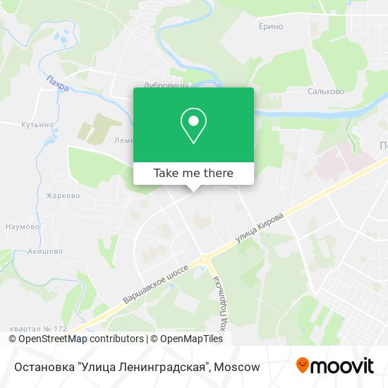 Остановка "Улица Ленинградская" map