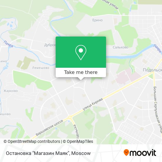 Остановка "Магазин Маяк" map