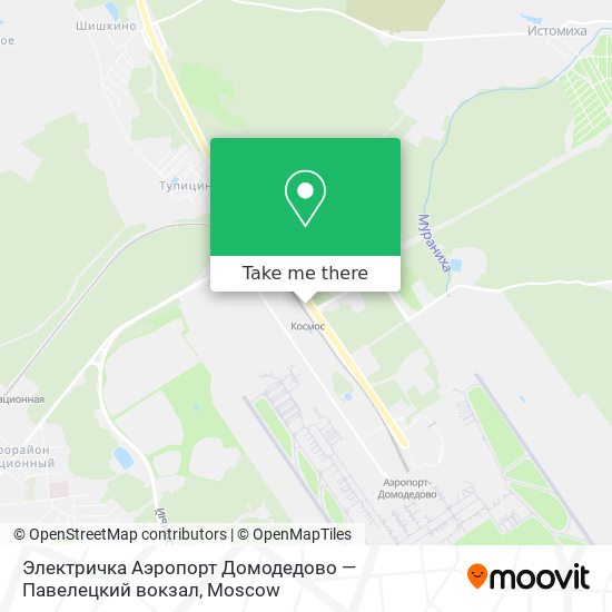 Электричка Аэропорт Домодедово — Павелецкий вокзал map