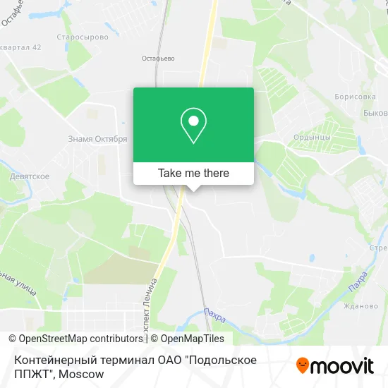 Контейнерный терминал ОАО "Подольское ППЖТ" map