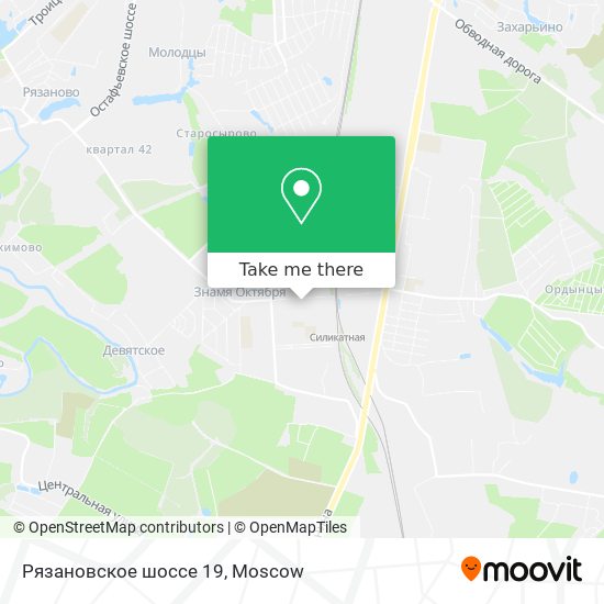 Рязановское шоссе 19 map