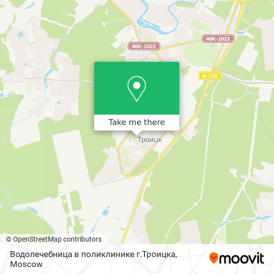 Водолечебница в поликлинике г.Троицка map