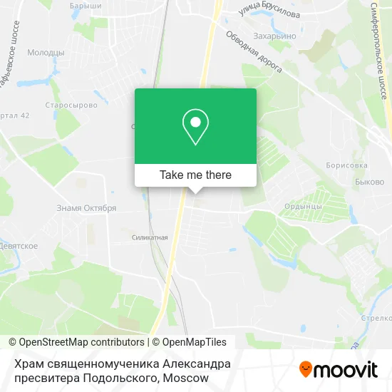 Храм священномученика Александра пресвитера Подольского map