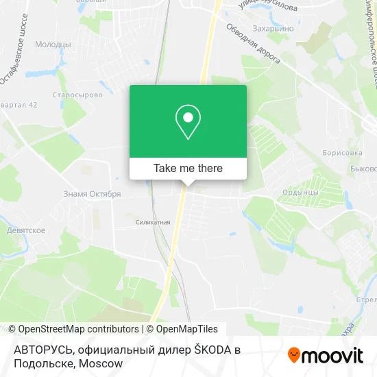 АВТОРУСЬ, официальный дилер ŠKODA в Подольске map