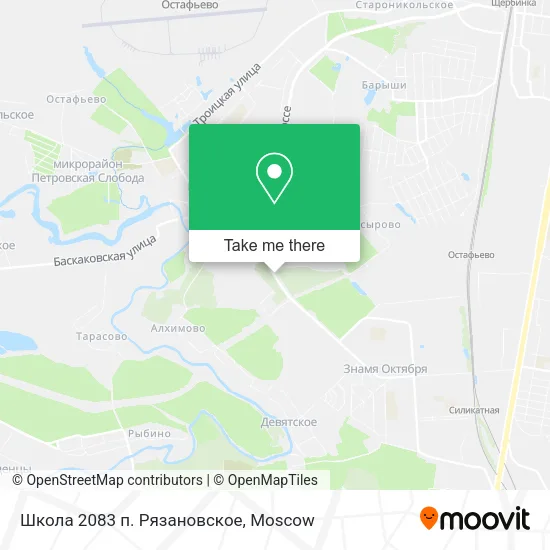 Школа 2083 п. Рязановское map