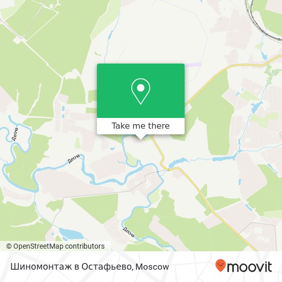 Шиномонтаж в Остафьево map