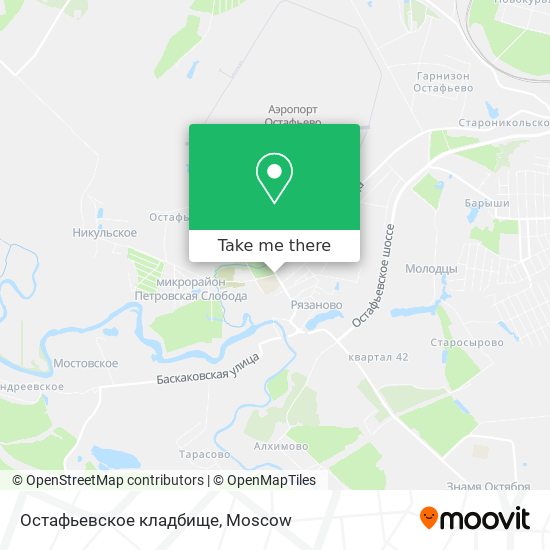 Остафьевское кладбище map