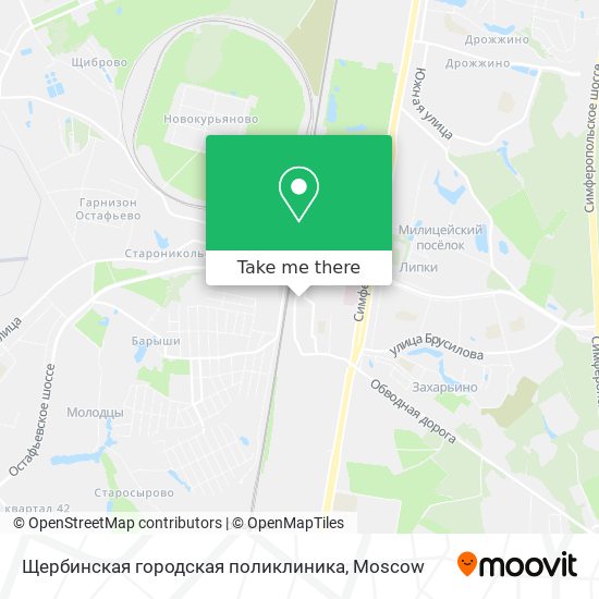 Щербинская городская поликлиника map