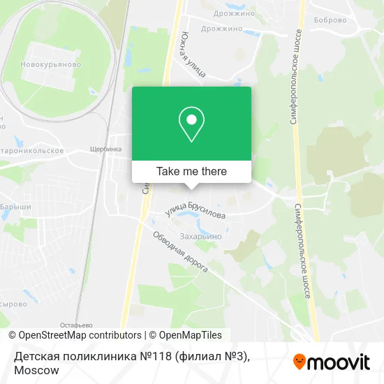 Детская поликлиника №118 (филиал №3) map