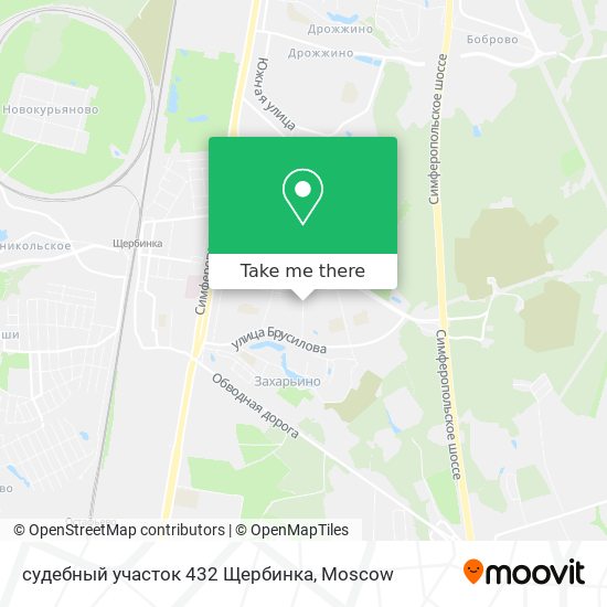 судебный участок 432 Щербинка map