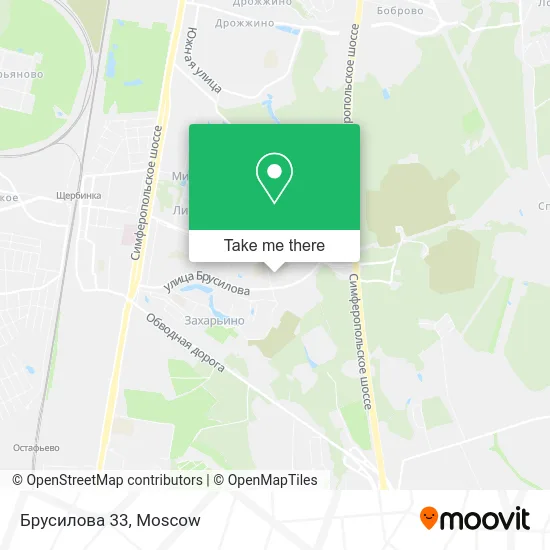 Брусилова 33 map