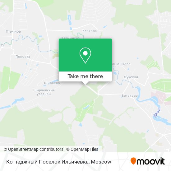 Коттеджный Поселок Ильичевка map