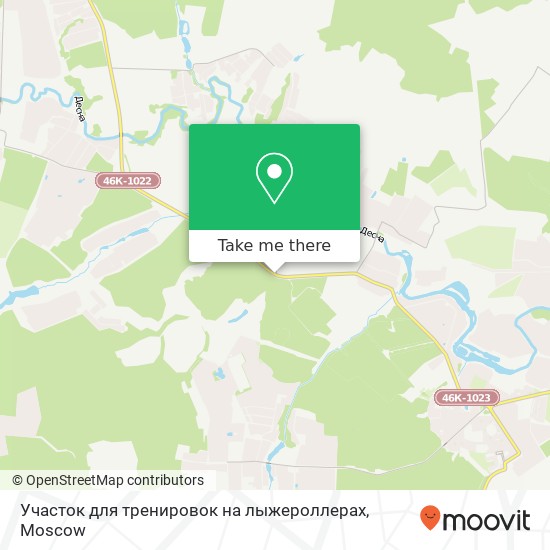 Участок для тренировок на лыжероллерах map