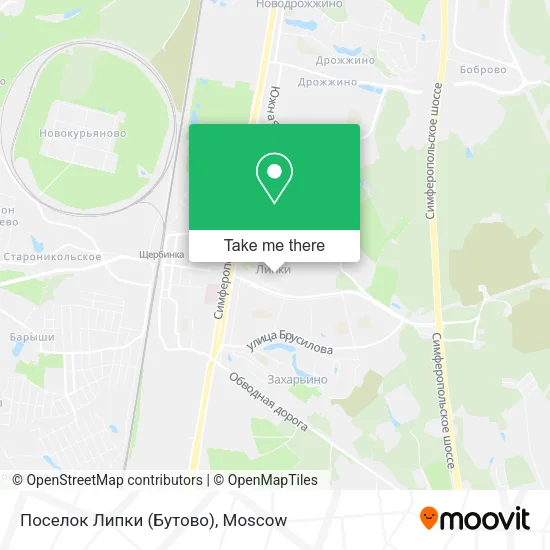 Поселок Липки (Бутово) map