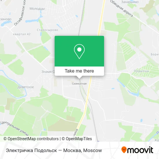 Электричка Подольск — Москва map