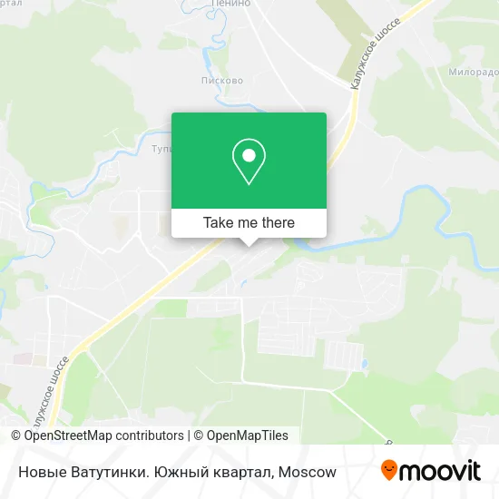 Новые Ватутинки. Южный квартал map