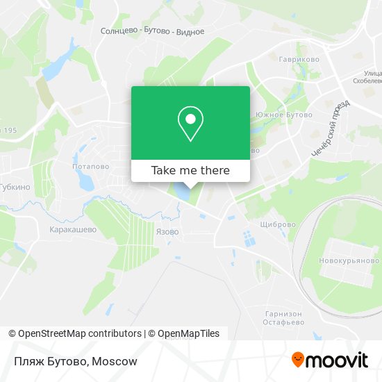 Пляж Бутово map