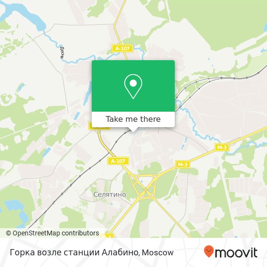 Горка возле станции Алабино map