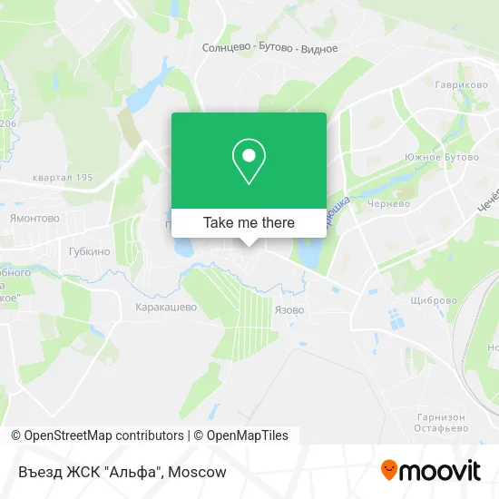 Въезд ЖСК "Альфа" map