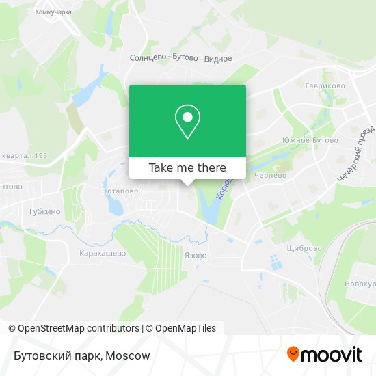 Бутовский парк map