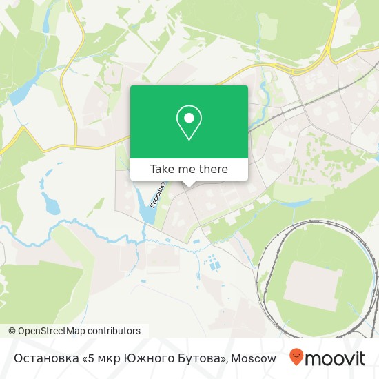 Остановка «5 мкр Южного Бутова» map