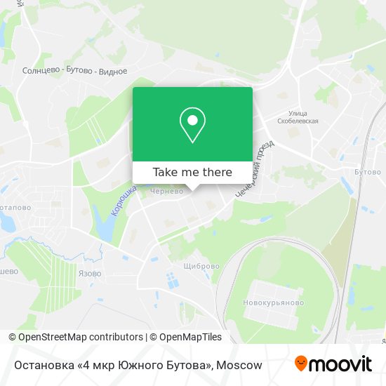 Остановка «4 мкр Южного Бутова» map