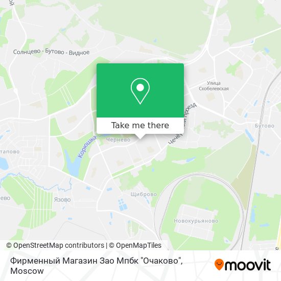 Фирменный Магазин Зао Мпбк "Очаково" map