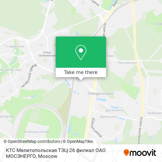 КТС Мелитопольская ТЭЦ-26 филиал ОАО МОСЭНЕРГО map