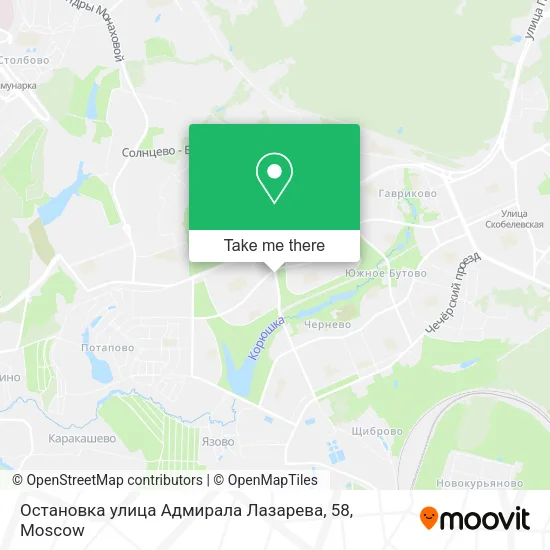 Остановка улица Адмирала Лазарева, 58 map