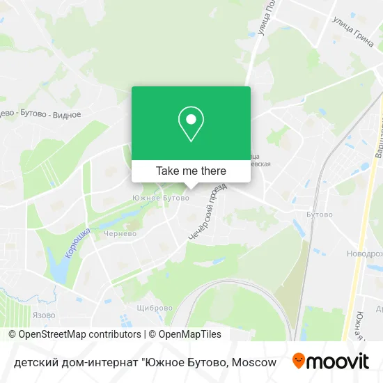 детский дом-интернат "Южное Бутово map