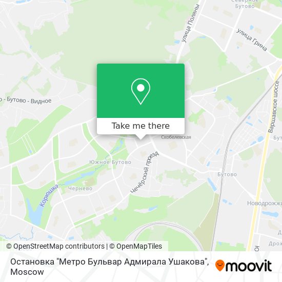 Остановка "Метро Бульвар Адмирала Ушакова" map