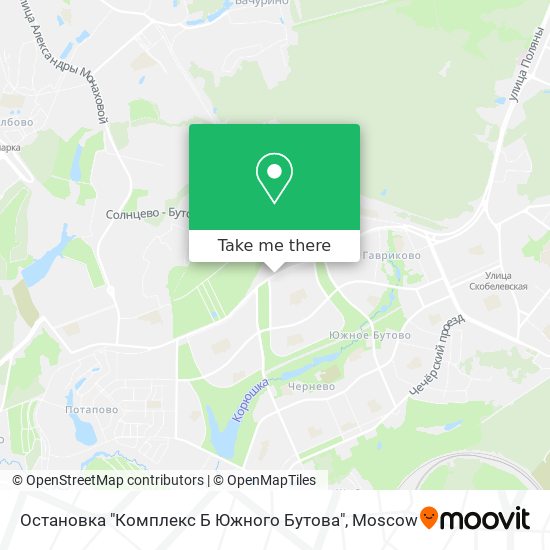 Остановка "Комплекс Б Южного Бутова" map