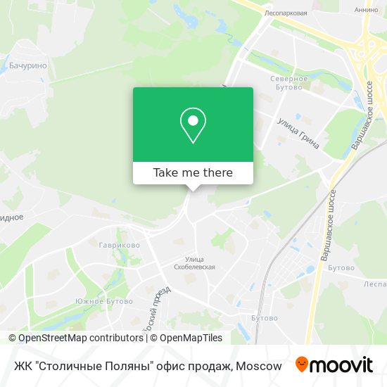 ЖК "Столичные Поляны" офис продаж map