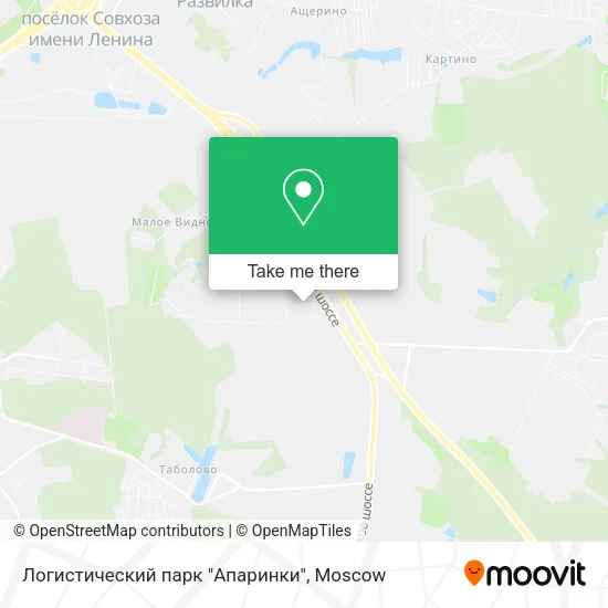 Логистический парк "Апаринки" map