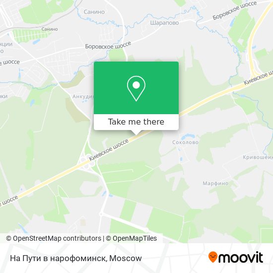 На Пути в нарофоминск map