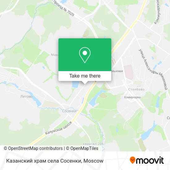Казанский храм села Сосенки map