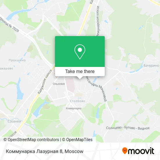 Коммунарка Лазурная 8 map