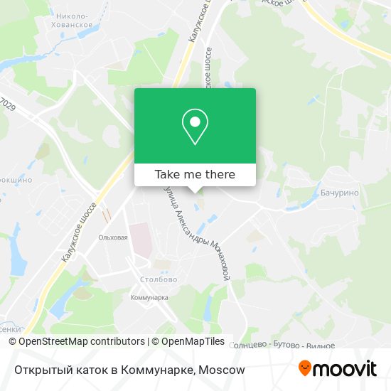 Открытый каток в Коммунарке map